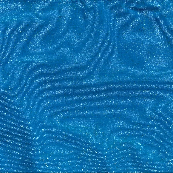 NWT Junior’s Size Large No Boundaries Two Piece Bikini Set in Blue Lurex - Picture 8 of 15